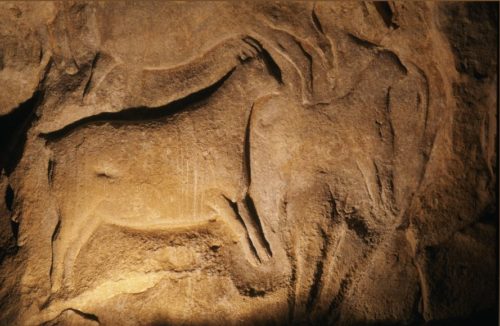 Panneau des bouquetins: l'étagne et son petit
